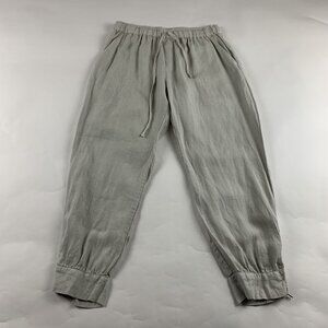Johnny Was Flax Linen Pull On Jogger Pant M